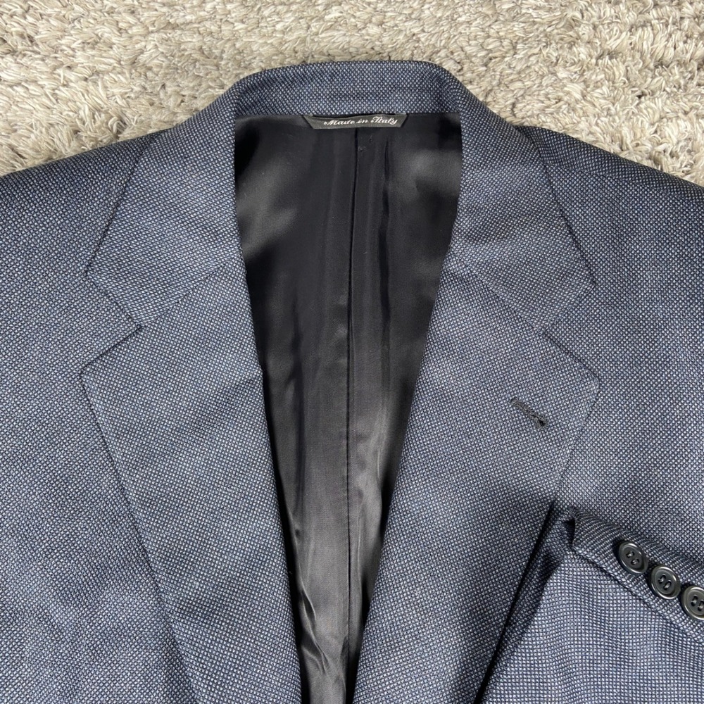 Canali Proposta Blazer Mens EU 48R US 38R Blue Super 120s Wool Sport Coat Italy